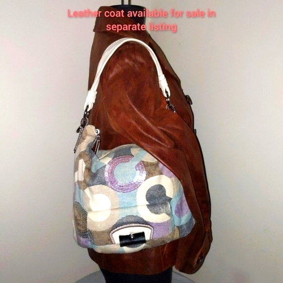 Coach Handbags - Coach Kristin Optic art sequin  hobo bag rare